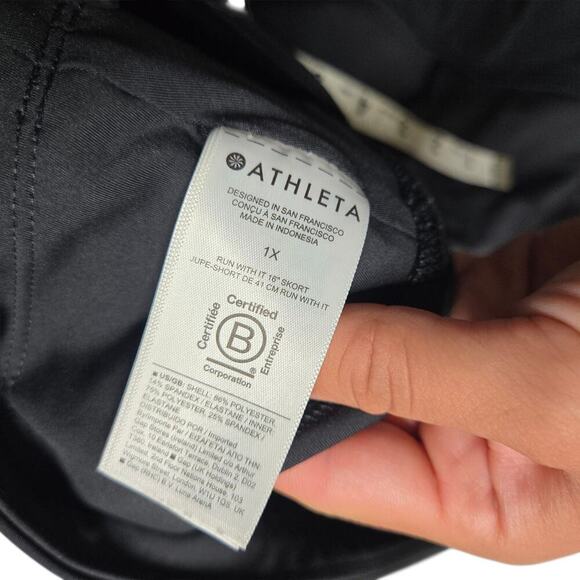 Athleta Black Run With It 16" Skort Size: 1X - Picture 6 of 7